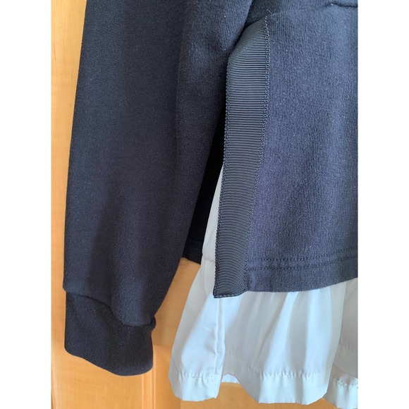 EUC, Kate Spade NY Sz M Women’s Long Sleeve Black/White Sweatshirt w/Ruffle - Picture 13 of 15